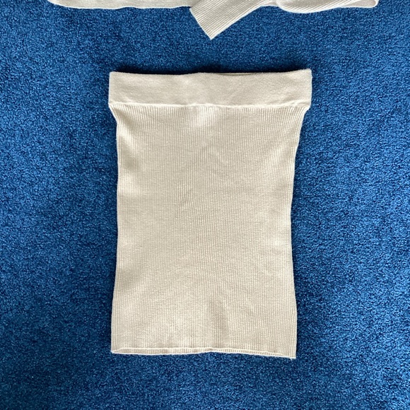 Forever 21 Beige 2-piece Cropped Turtleneck and Mini Skirt Set - Picture 5 of 10